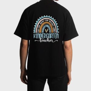 Kindergarten Teacher Leopard Rainbow First Day Of School Men T-Shirt