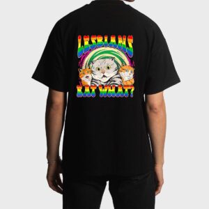 Lesbians Eat What Cat National Coming Out Day LGBQ Pride Men T-Shirt