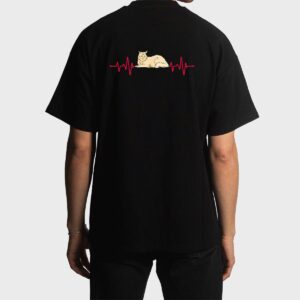 Maine Coon Cat Heartbeat Men T-Shirt