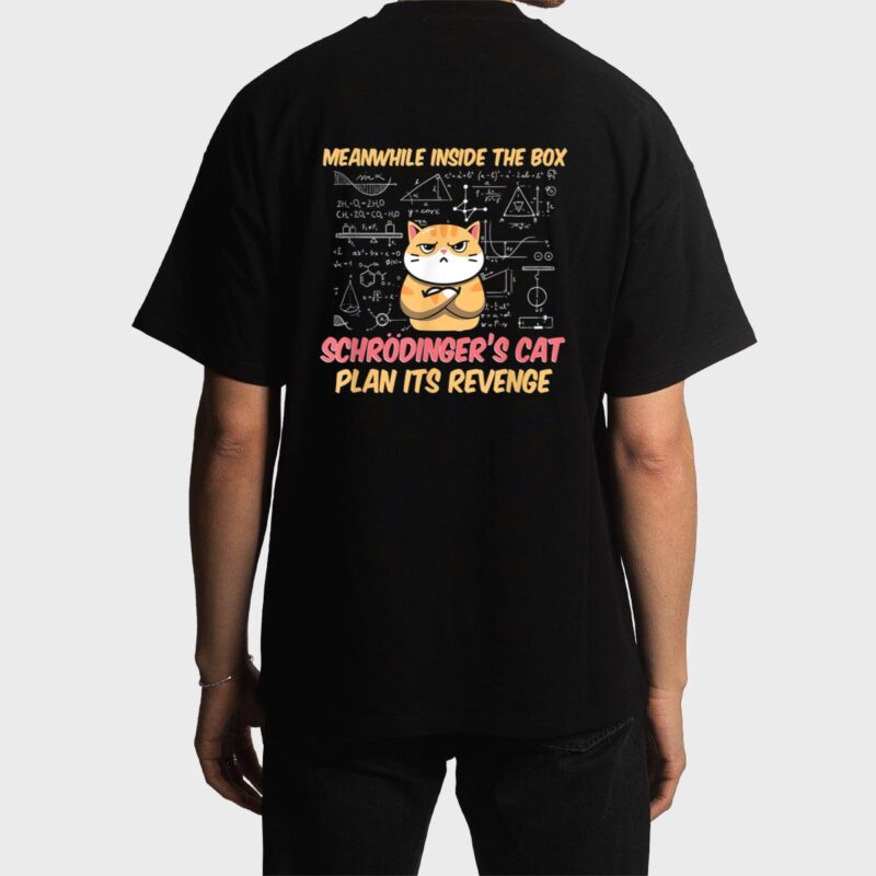 Meanwhile Inside The Box Funny Schrödinger's Cat Men T-Shirt