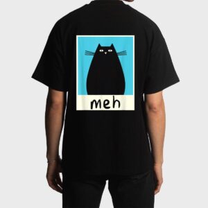 Meh Cat Shirt Meow Kitty Cat Lover Japanese Cat Kawaii Anime Men T-Shirt