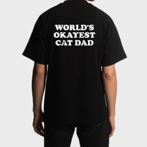 Mens Mens World's Okayest Cat Dad Men T-Shirt