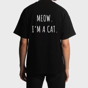 Meow I'm a Cat Funny Lazy Cat Halloween Men T-Shirt
