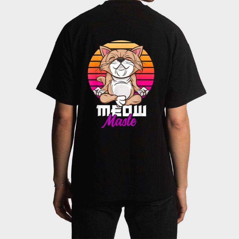 Meow Maste Funny Cat Yoga Namaste Men T-Shirt