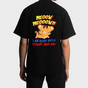 Meow Meow I Am Good Kitty Please Save Me Kitty Cat Lover Men T-Shirt