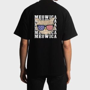 Meowica 4H Of July Kitty Cat For Men Boy Girl Men T-Shirt