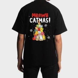 Meowy Catmas Christmas Cat Men T-Shirt