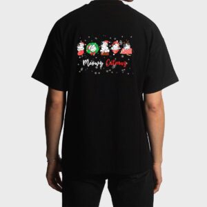 Meowy Catmas Funny Christmas Cat Kitten Lover Kids Mom Dad Men T-Shirt
