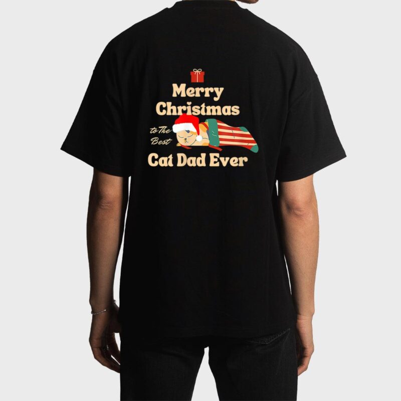 Merry Christmas Cat Friends Men T-Shirt
