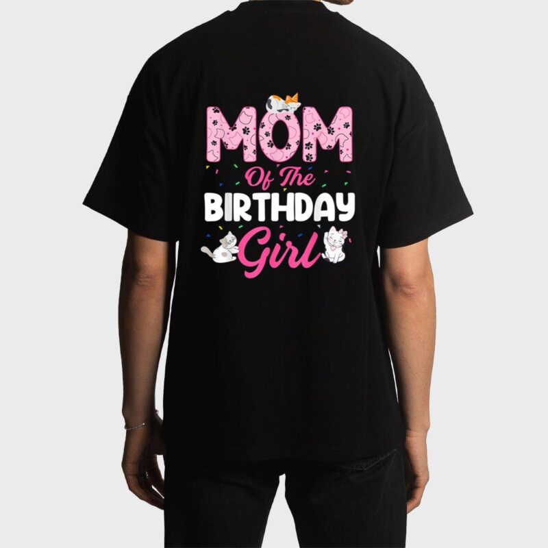 Mom of the Birthday Girl Shirt Cat Lover Kitty Kitten Men T-Shirt