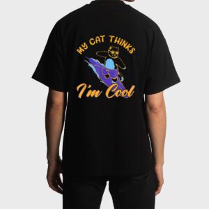 My Cat Hinks I M Cool Funny Cat Lovers Men T-Shirt