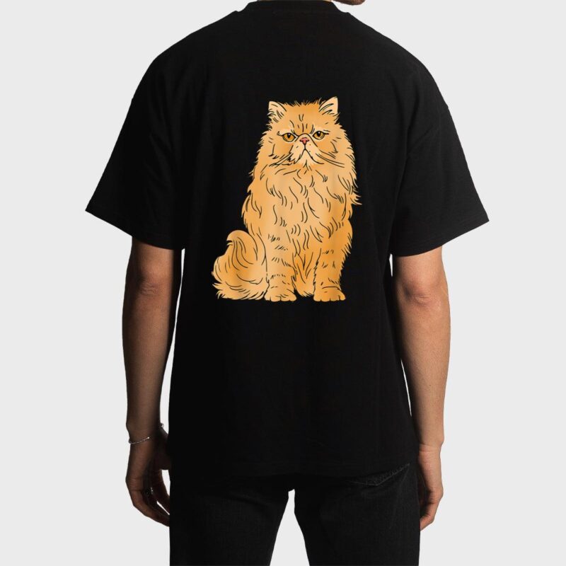 Persian Cat Design Leave Me Alone Cat Angry Persian Cat Men T-Shirt