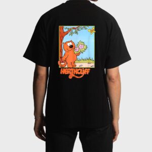 Picture The Orange Cat Holding Flowers So Cute Cartoon Arts Men T-Shirt