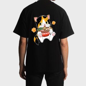 Ramen Cat Anime Kawaii Japanese Merch Gifts Men T-Shirt