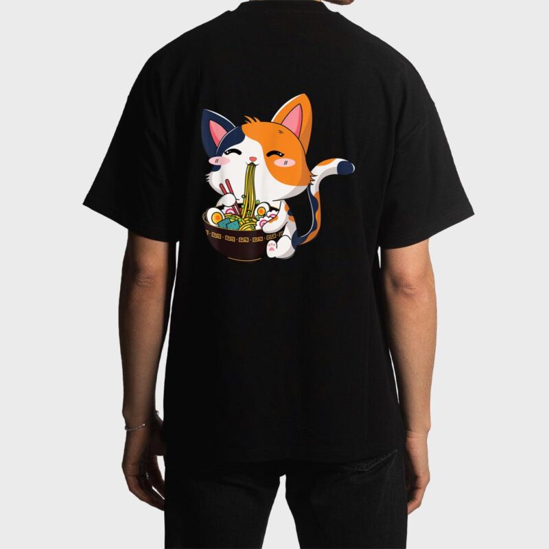 Ramen Cat Kawaii Anime Cat Ramen Lover Kawaii Neko Teen Girl Men T-Shirt