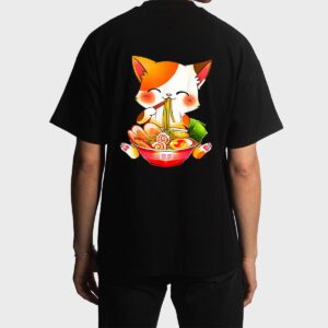 Ramen Cat Neko Anime Kawaii Japanese Merch Gifts Men T-Shirt