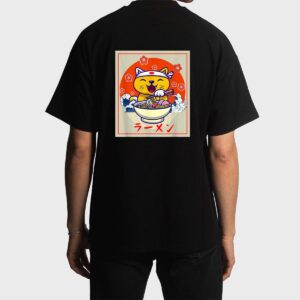Ramen Cute Cat Kawaii Anime Japanese Food Neko Teens Girls Men T-Shirt