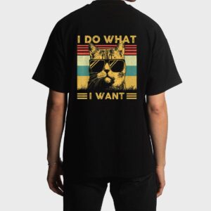 Retro 70s 80s 90s I do what I want cat funny cat lover Men T-Shirt