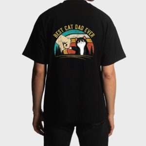 Retro Best Cat Dad Ever Father's Day Cat Daddy gifts Men T-Shirt