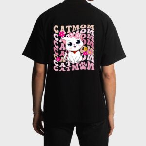 Retro Cat Mom Groovy Cute Kitten Cat Lover Men T-Shirt