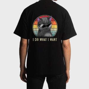Retro I Do What I Want Cat  Funny Cat Lover Men T-Shirt