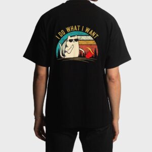 Retro I Do What I Want Cat, Cat Daddy Cat Mom Gifts Men T-Shirt