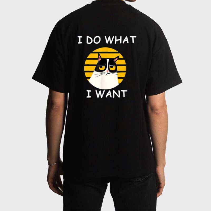 Retro I Do What I Want With My Cat Funny Cat Love Men T-Shirt