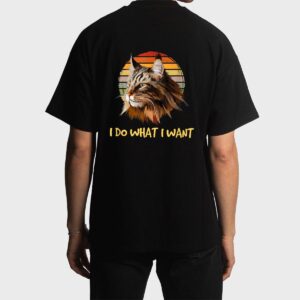 Retro I do what I want cat funny maine coon cat lover Men T-Shirt