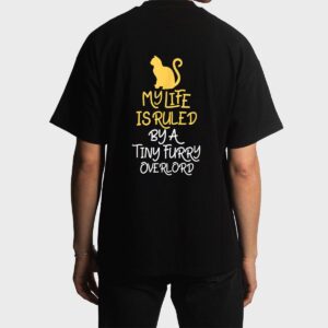 Retro Meow Cat My Life is Ruled by a Tiny Furry Overlord Men T-Shirt
