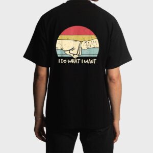 Retro Paw Cat I Do What I Want Cat Vintage Black Cat Men T-Shirt