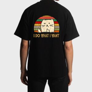 Retro Vintage I Do What I Want Cat Lover Funny Cat Pet Lover Men T-Shirt