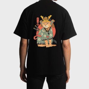 Samurai Japanese Cat Bushido Katana Vintage Gifts Men Women Men T-Shirt