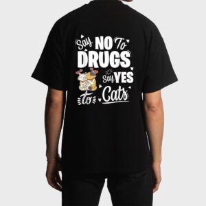 Say No To Drugs Say Yes To Cats Red Ribbon Week Men T-Shirt