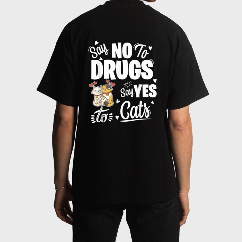Say No To Drugs Say Yes To Cats Red Ribbon Week Men T-Shirt