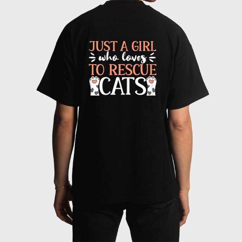Shelter Animal Love Just A Girl Who Loves To Rescue Cats Men T-Shirt