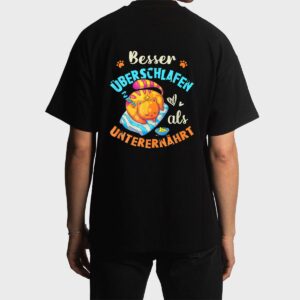 Sleep Cat Funny Pajama In German Men T-Shirt
