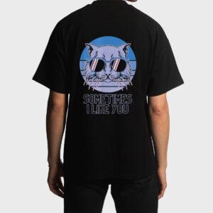 Sometime I Like You Meme Funny Retro Style Vintage Cats Men T-Shirt
