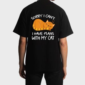Sorry I Can't I Have Plans With My Cat Funny Cat Lovers Men T-Shirt