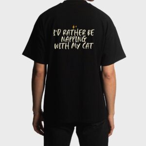 Stars Funny Friend Saying I D Rather Be Napping With My Cat Men T-Shirt