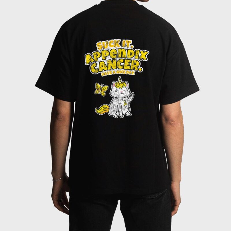 Suck It Appendix Cancer Unicorn Cat Butterfly Men T-Shirt