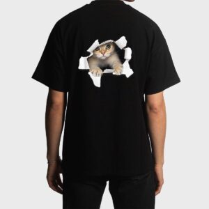 Sweet Kitten Torn Cloth Funny Cat Lover Cat Owner Cat Lady Men T-Shirt