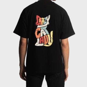 Vintage Crazy Cat Lady Funny Cat Meow Men T-Shirt