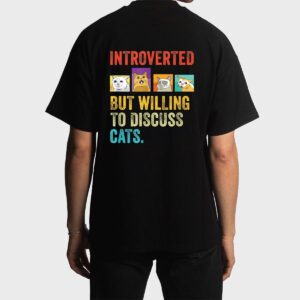 Vintage Introverted But Willing To Discuss Cats Men T-Shirt