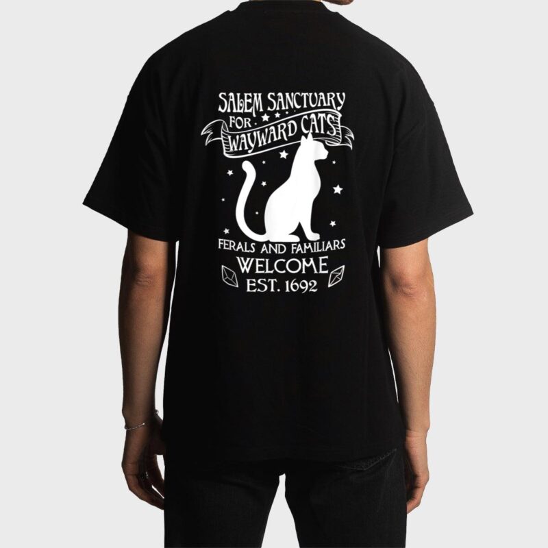 Witch Salem Sanctuary For Wayward Black Cats 1692 Gift Idea Men T-Shirt