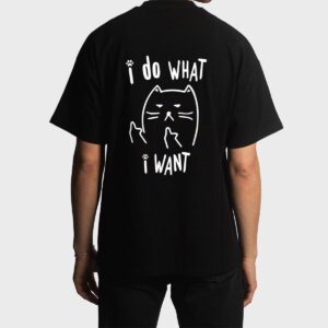 funny black cat I do what I want with my cat meow funny gift Men T-Shirt