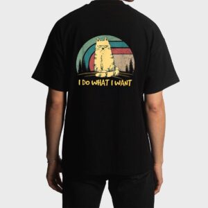 vintage funny cat I do what I want with my cat funny gift Men T-Shirt